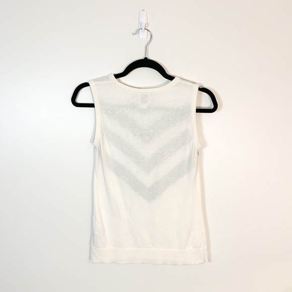 Anne Klein Chevron Cotton Blend Blouse Size Small - Picture 5 of 8